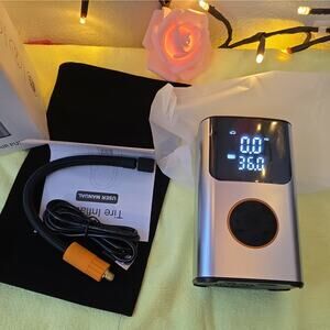 Tire Inflator - Portable Air Compressor, 7.4V Cordless Tire